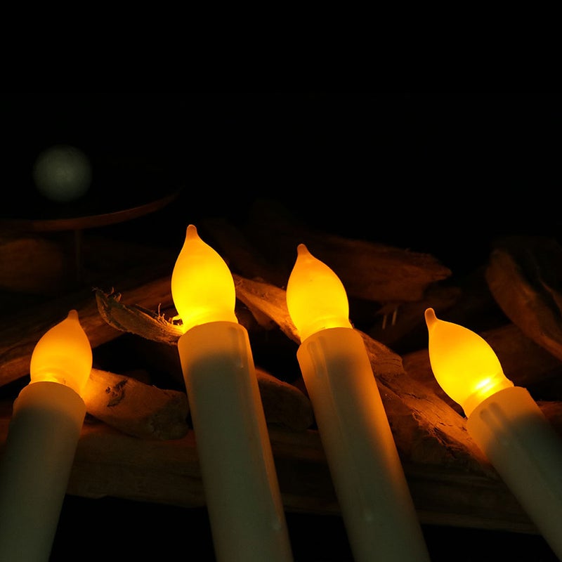 12pcs Flameless Candle Flickering Slim Candles for Home Wedding Decoration Without Battery Warm White Light - Image 2