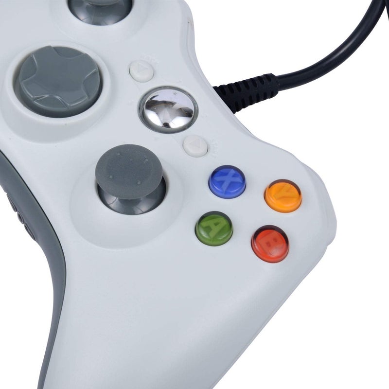 ONE250 USB Wired Game Pad Controller, Compatible with Xbox 360, Xbox 360 Slim, Windows PC - Replacement USB Wired Gamepad (White) - Image 4