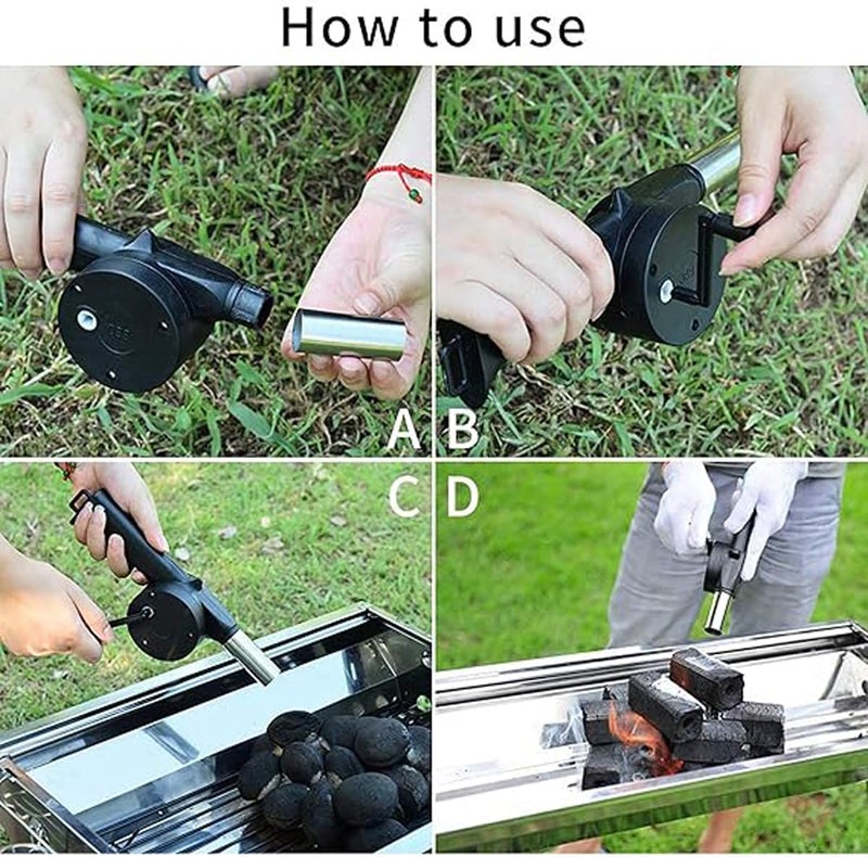 GTC Manual Hand Crank BBQ Air Blower for Outdoor Fire Control and Cooking Adventures BBQ-65 - Image 3