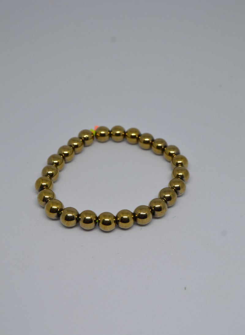 Golden Natural Polished Pyrite Bracelet - Image 3