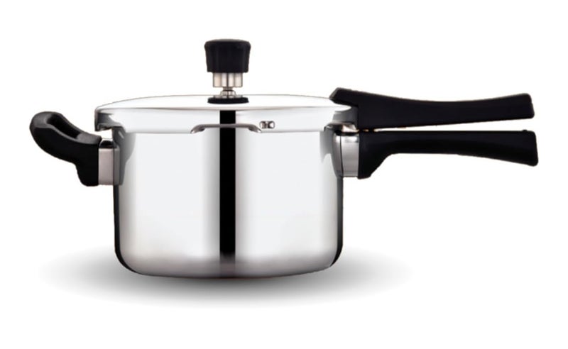 PrayLady Triply Pressure Cooker 15Ltr with SAS Body Bakelite Handle Vitro Ceramic Halogen Induction and Gas Compactible Fast and Even Cooking ISI Certified 5 Year Warranty - Image 1