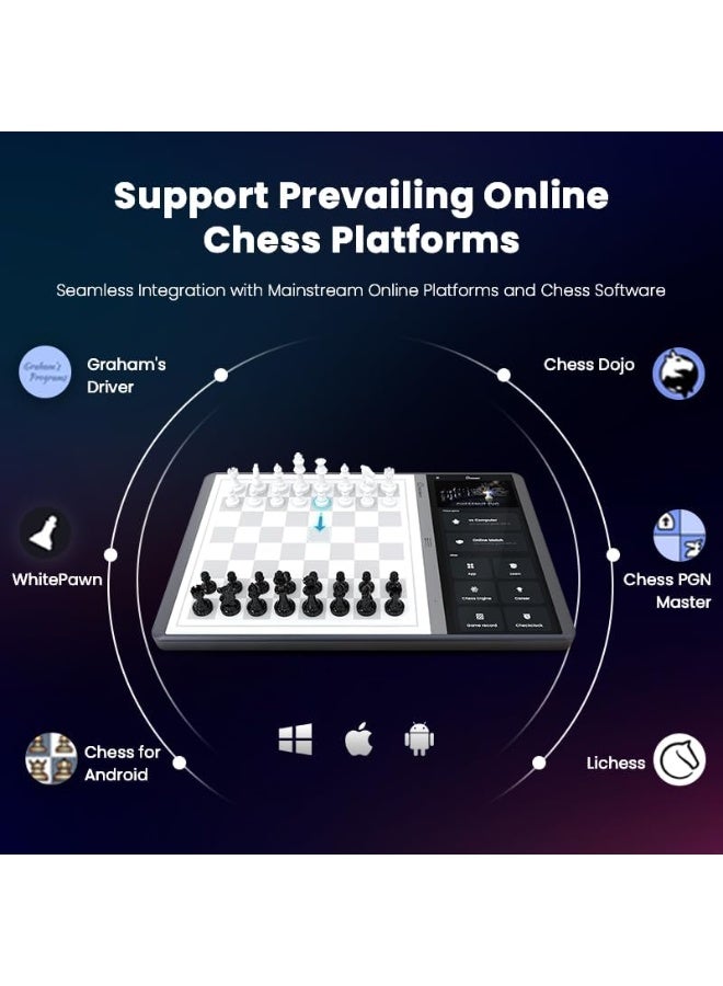 Chessnut Evo AI Chessboard - Built-in Maia Engine, Customizable Chess Bot, Full Piece Recognition, Supports Major Platforms, Smart All-in-One Design - Image 4