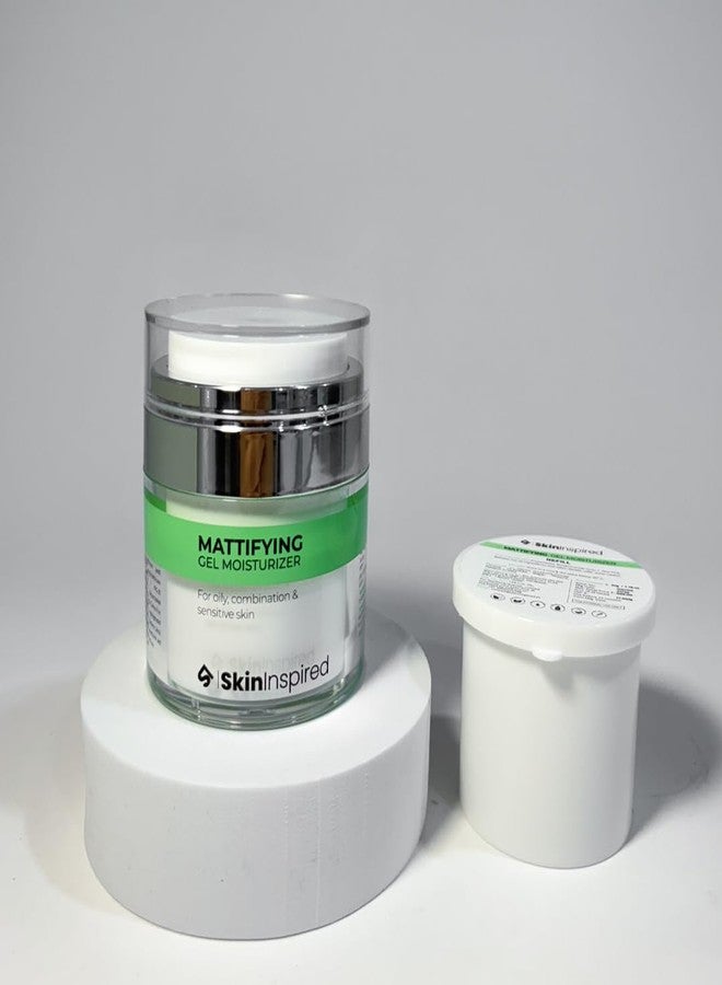 SkinInspired Mattifying Gel Moisturizer Refill | Oil-Free Face Moisturizer with Zinc PCA & Fucogel | For Oily & Acne-Prone Skin | Deep Hydration with Matte Finish Gel Based Moisturizer For Face | Eco-Friendly & Cost-Saving Cartridge | 50g - Image 3