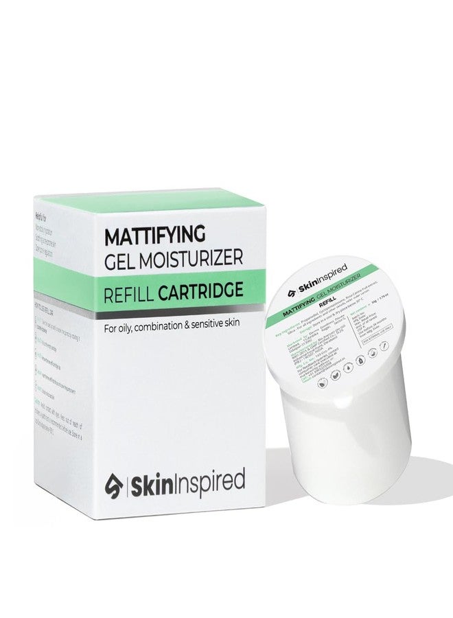 SkinInspired Mattifying Gel Moisturizer Refill | Oil-Free Face Moisturizer with Zinc PCA & Fucogel | For Oily & Acne-Prone Skin | Deep Hydration with Matte Finish Gel Based Moisturizer For Face | Eco-Friendly & Cost-Saving Cartridge | 50g - Image 1