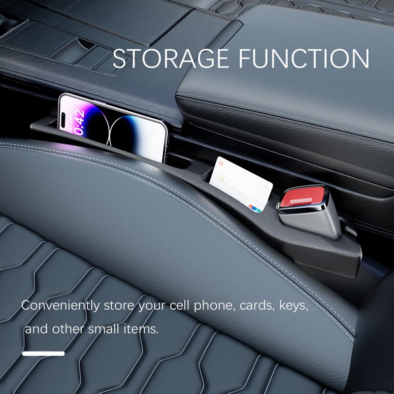 YGDMD 2PCS Car Seat Gap Filler Organizer,2 in 1 Car Gap Filler with Fill and Storage Function for Storing Phones Keys Cards,Universal Multifunctional No Drop Seat Guard for Cars - Image 5