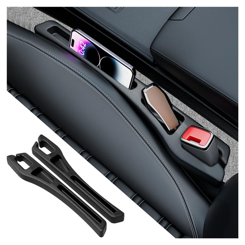 YGDMD 2PCS Car Seat Gap Filler Organizer,2 in 1 Car Gap Filler with Fill and Storage Function for Storing Phones Keys Cards,Universal Multifunctional No Drop Seat Guard for Cars - Image 1
