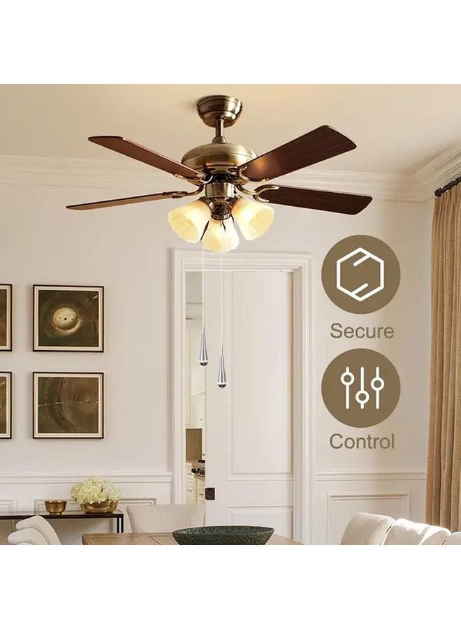 Chrome Teardrop Bathroom Light Pull Cord Handle Heavy Duty Metal Construction - Image 5