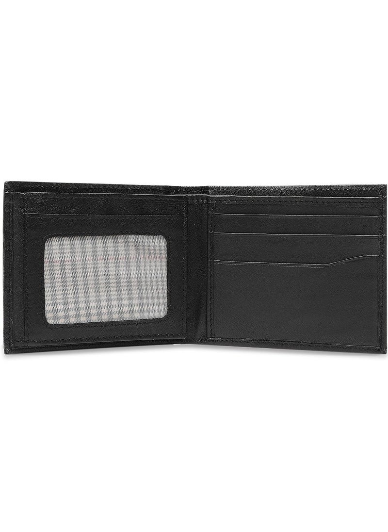 Inahom - Inahom Bi-Fold Organised Wallet Flat Nappa Genuine and Smooth Leather Upper IM2021XDA0003-001-Black - Image 1
