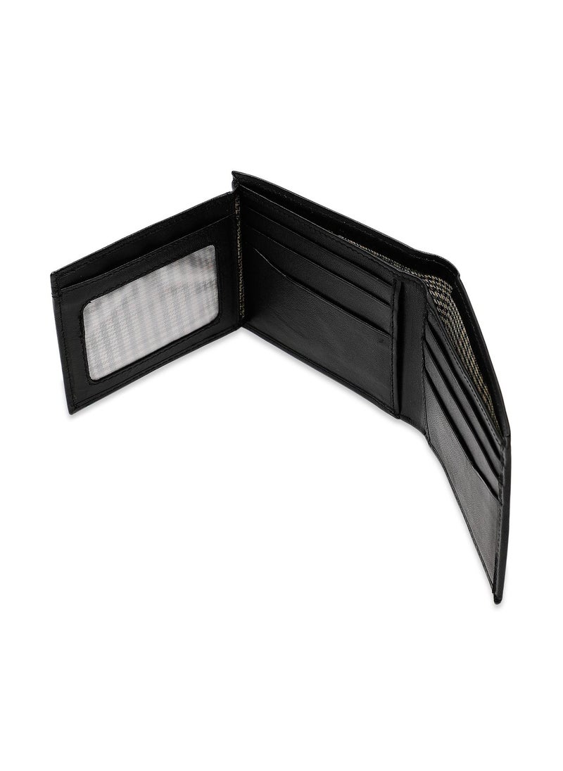 Inahom - Inahom Bi-Fold Organised Wallet Flat Nappa Genuine and Smooth Leather Upper IM2021XDA0003-001-Black - Image 1