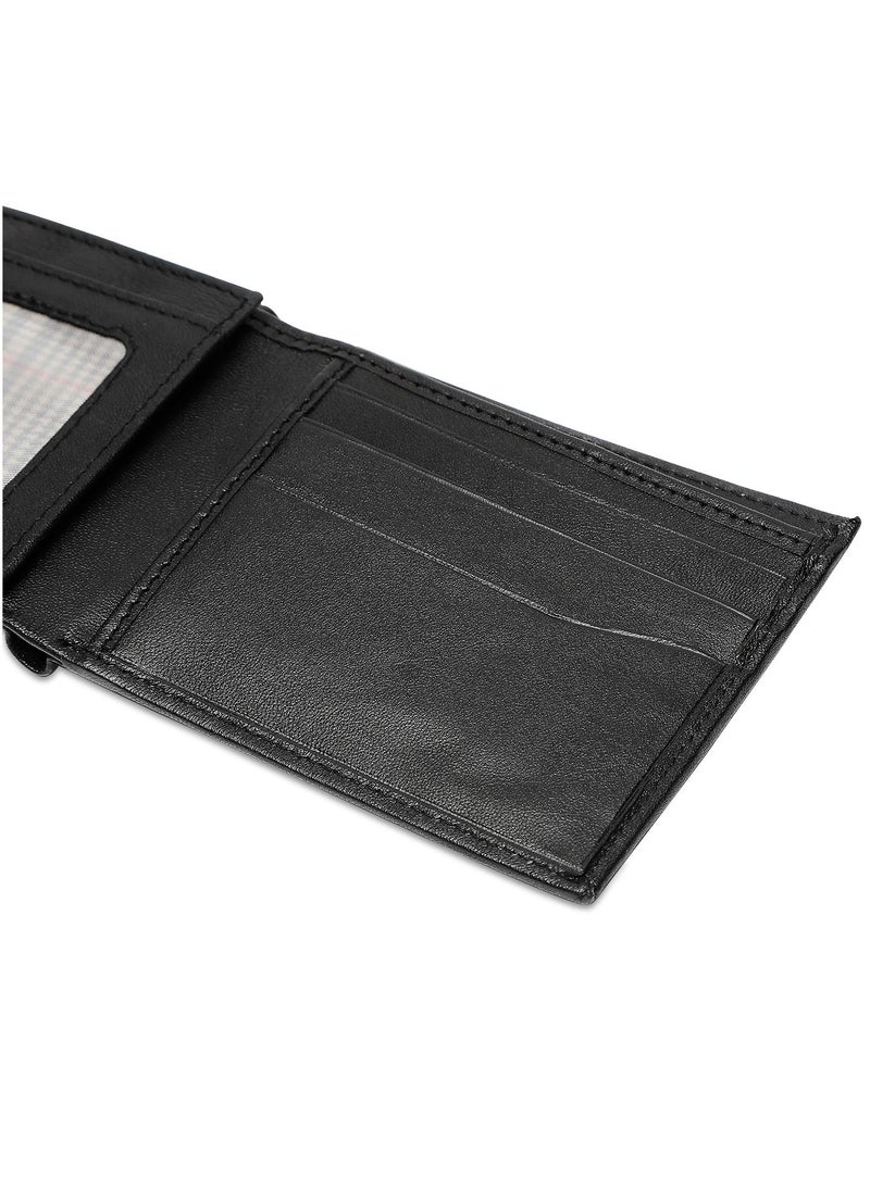 Inahom - Inahom Bi-Fold Organised Wallet Flat Nappa Genuine and Smooth Leather Upper IM2021XDA0003-001-Black - Image 1
