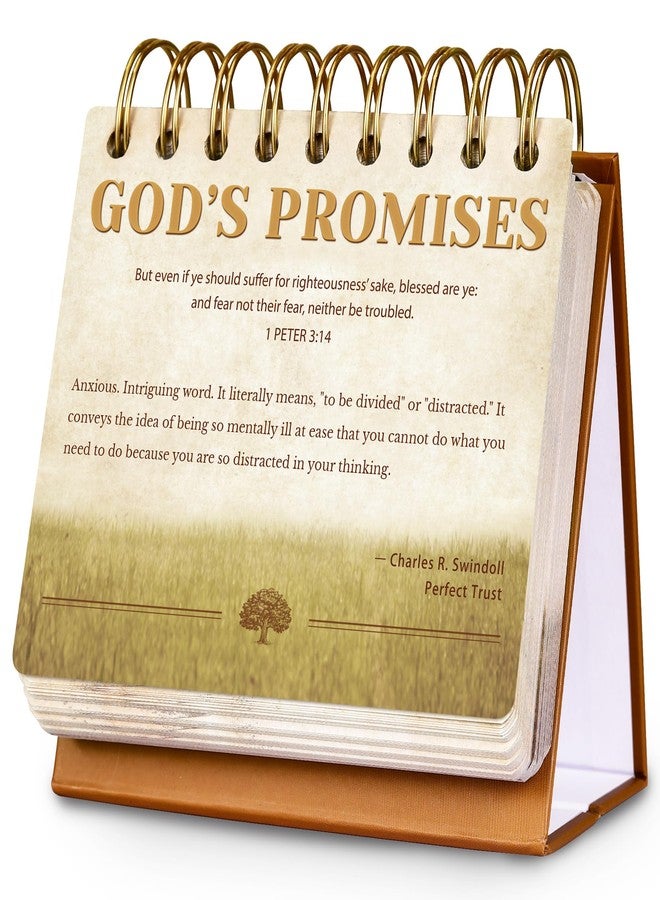 Shoparr Motivational Calendar - Perpetual Flip Calendar for Desk with Daily Inspirational Bible Quotes, Religious Gifts for Women and Men, Christian Decor, 4.8" x 5.5", Desk Calendar with Thick Paper, Twin-Wire Binding & Hardbound - Image 1