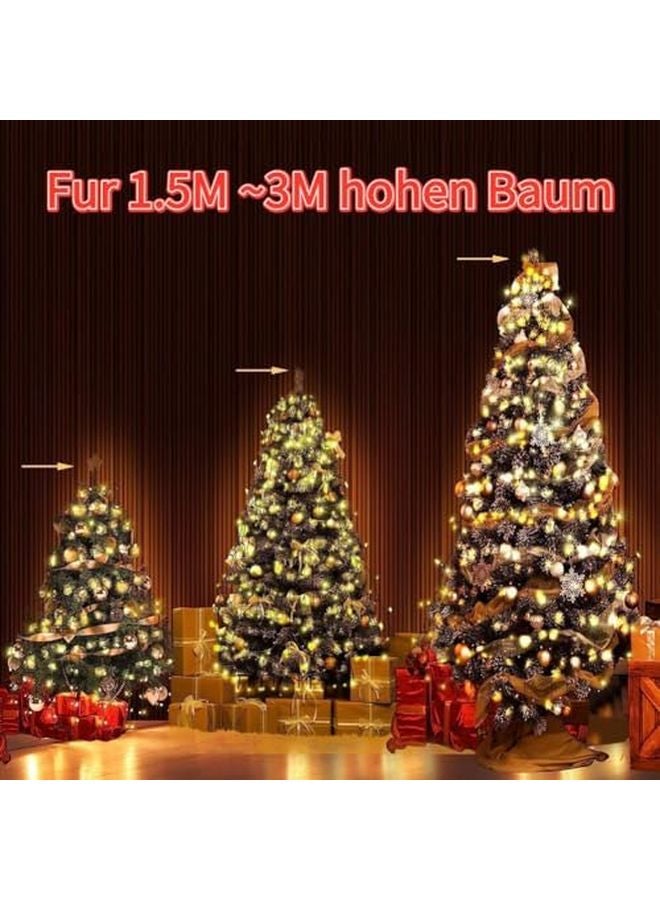 Christmas Led Firefly Twinkle String Lights 8 Modes Cascading Tree Decor Warm Light 6 56ft 400 Lights - Image 3