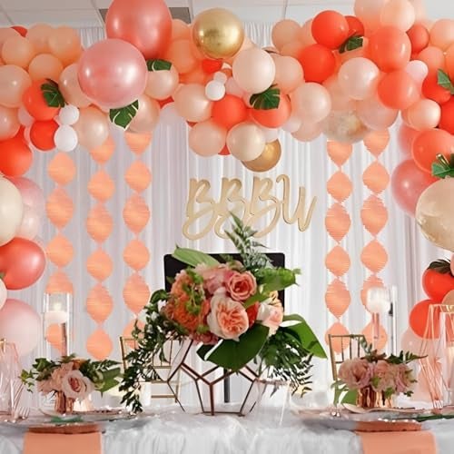 Unique Party Elegant Coral Tissue Fringe Garland - 9 ft. (1 Pc.) - Premium Paper, Stunning & Versatile Decor - Ideal for Any Events - Image 5