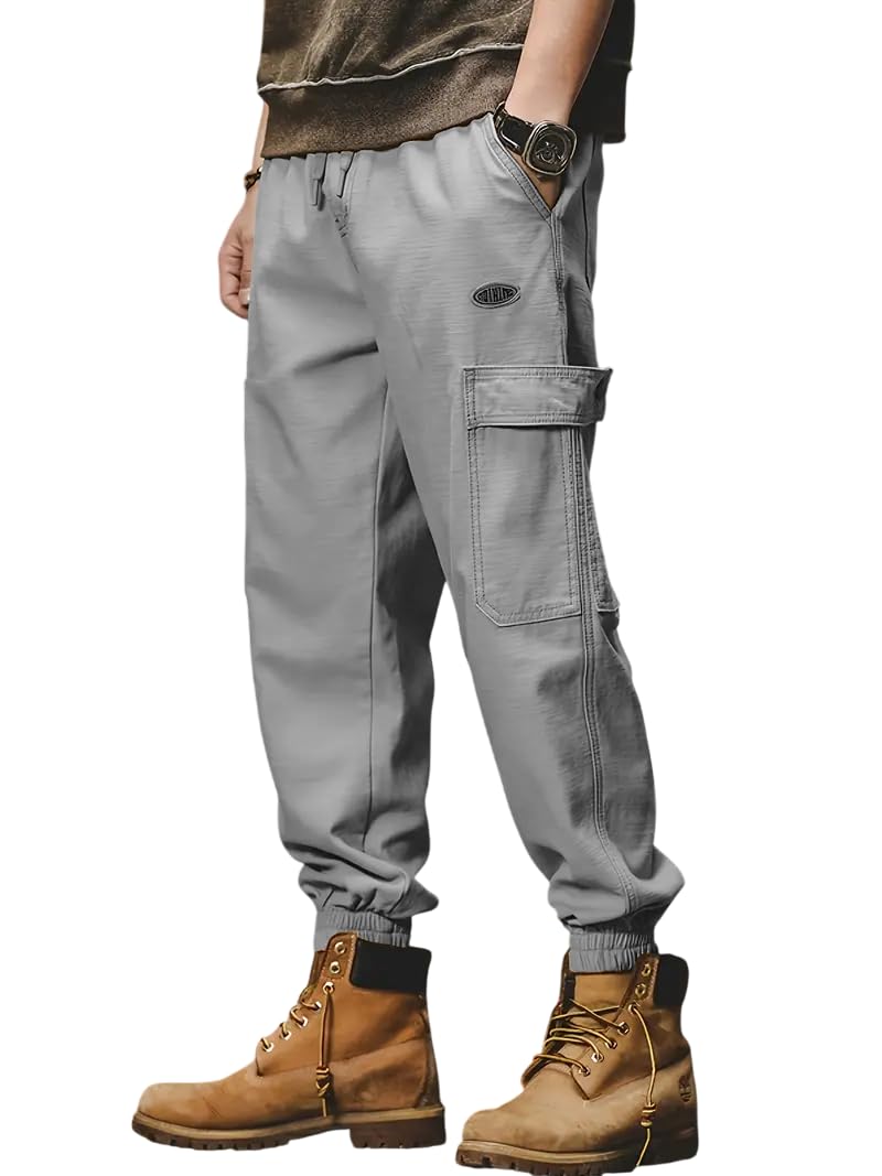 JVX Men Cargo || MenCargo Pants || MenCargo Pants Cotton || Cargos for Men(CARGO-03) (in, Numeric, 34, Grey) - Image 4