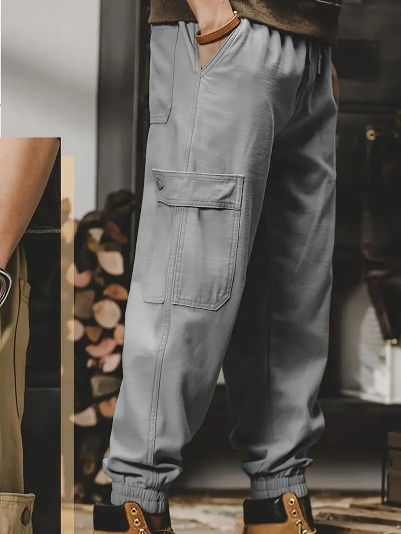 JVX Men Cargo || MenCargo Pants || MenCargo Pants Cotton || Cargos for Men(CARGO-03) (in, Numeric, 34, Grey) - Image 2
