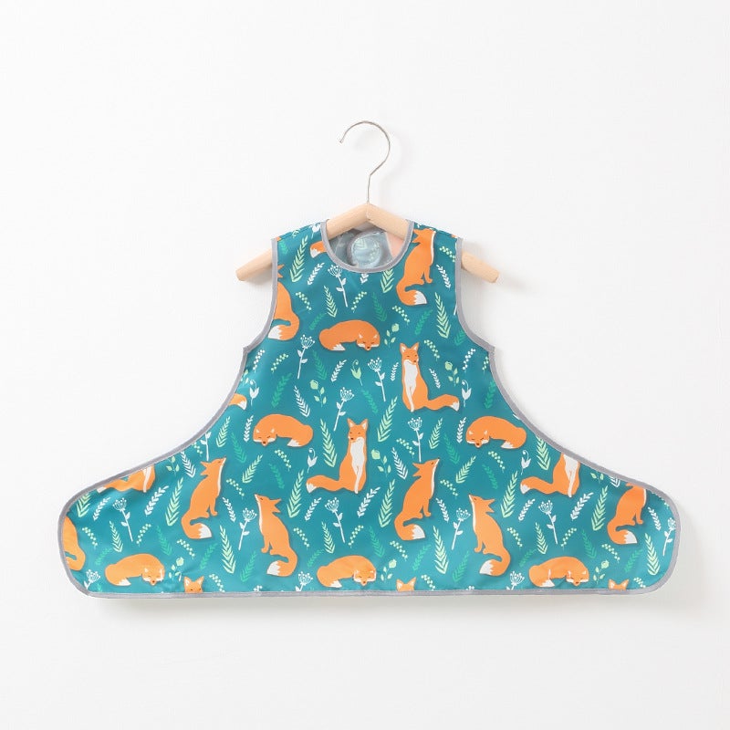 Baby Waterproof Feeding Bib with Suction Fox (Sucker Vest Overalls)