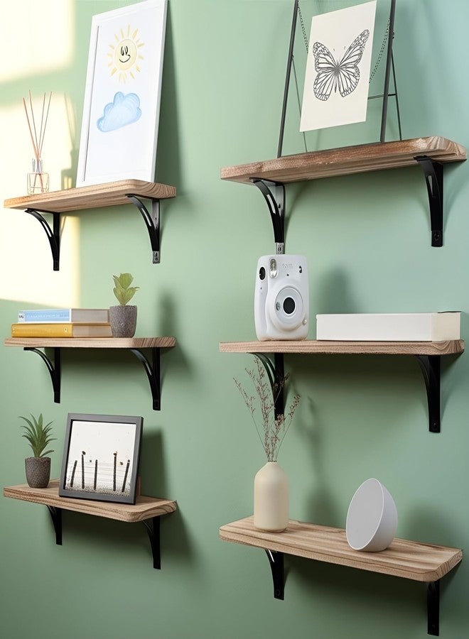 Willowy Reinforced Steel Bracket Farmhouse Decor Shelves - Easy to Install, Template and Video Included - Coffee Mug Shelf for Wall, Laundry Shelf - Image 1