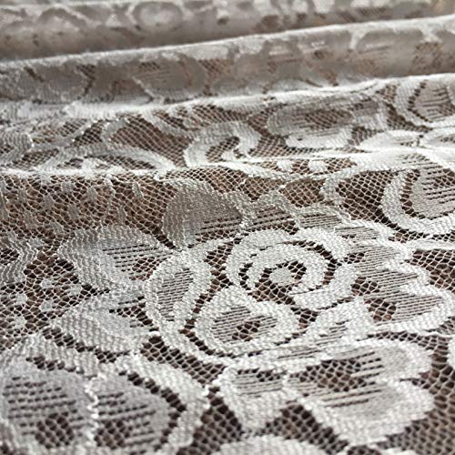 ZaneGear Olive Lace 6 inches Wide White Stretchy lace Ribbon Elastic Trim Fabric with Floral Pattern for Bridal Wedding Decorations , Sewing DIY Making and DIY Crafts-5 Yards (910 White) - Image 3