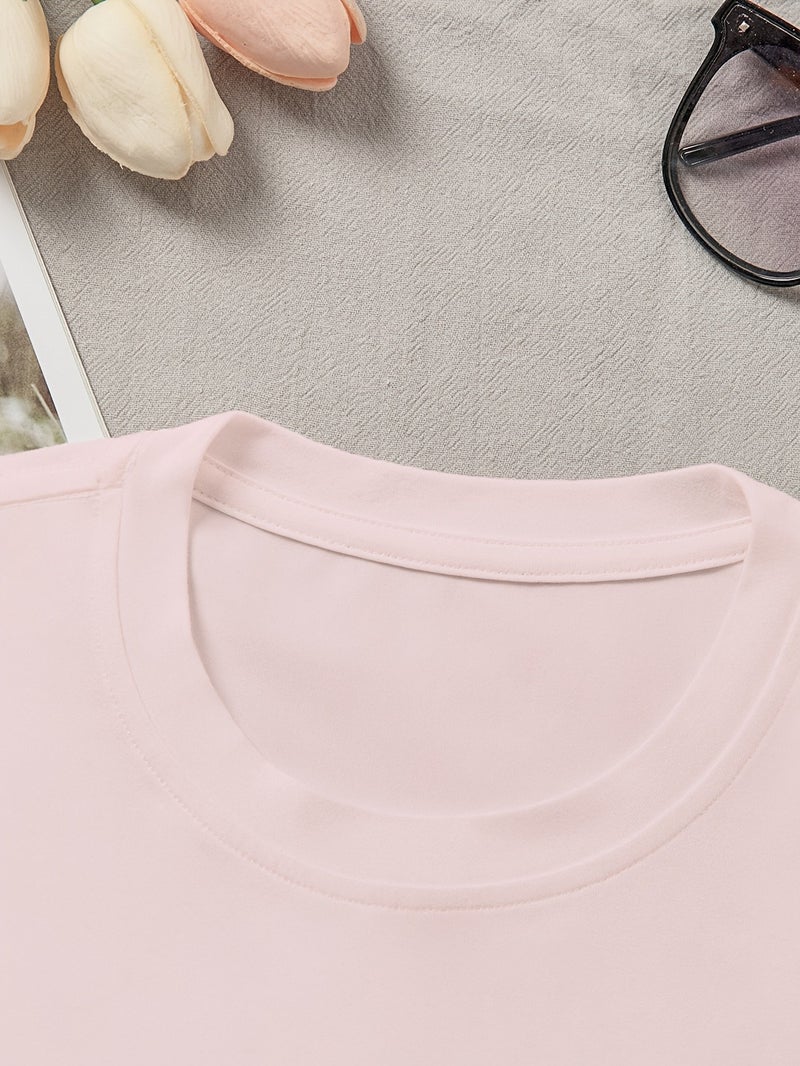 European And American Fashion One - Piece Creative Design Girly Women'S T - Shirt with Starfish, Coconut, And Shell Patterns + The Text \ - Pink / XXS - Image 3