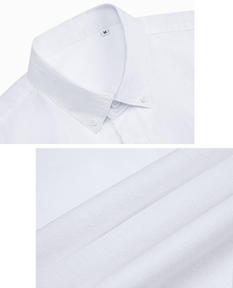 Lion Nardo Linen Shirts for Men Short Sleeve Linen Button Down Shirts Hawaiian Shirt for Men Beach Shirt Summer Shirts - Image 4