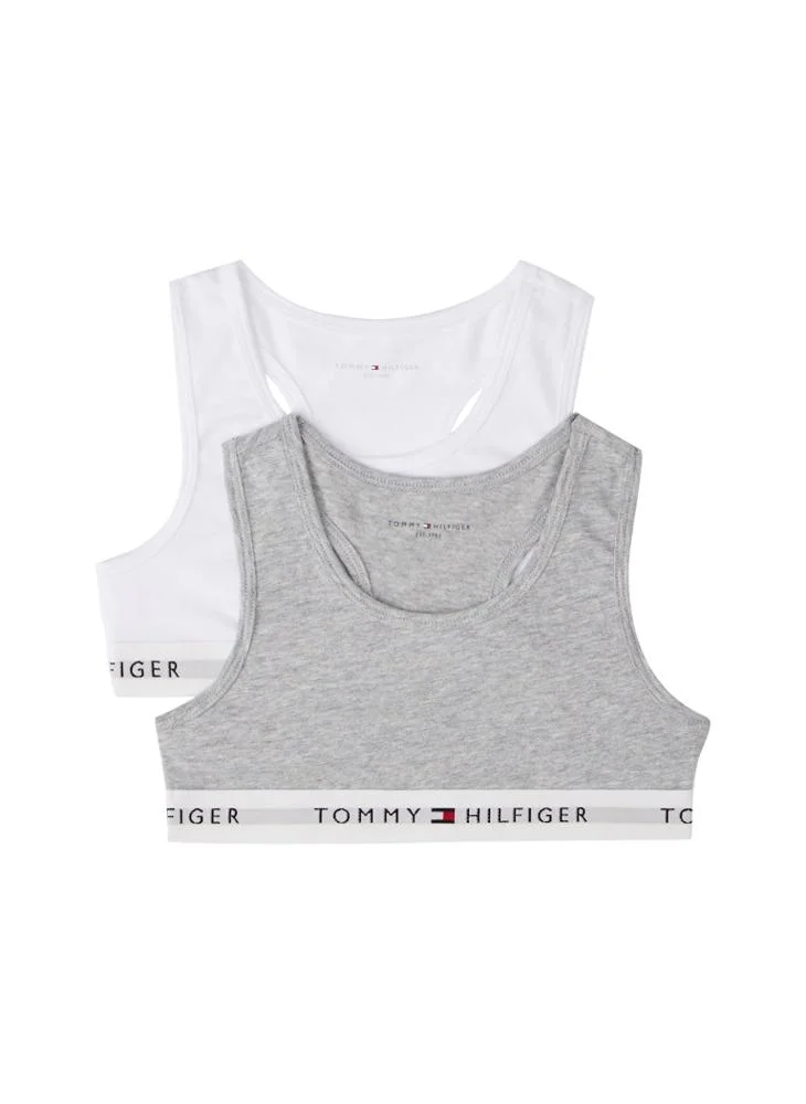 TOMMY HILFIGER Kids 2 Pack Logo Band Bralette