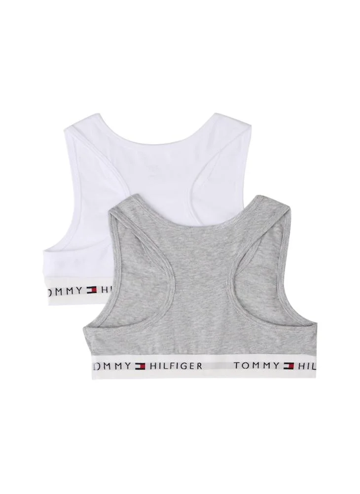 TOMMY HILFIGER Kids 2 Pack Logo Band Bralette