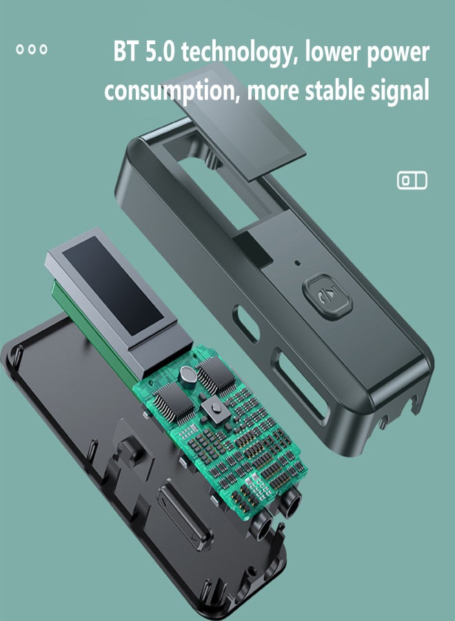 جهاز استقبال وإرسال صوتي C29 بتقنية بلوتوث 5.0 وشاشة LCD للسيارة والتلفزيون والكمبيوتر وسماعات الرأس ومنفذ AUX 3.5 ملم ومشغل MP3 ستيريو ومحول لاسلكي - Image 4