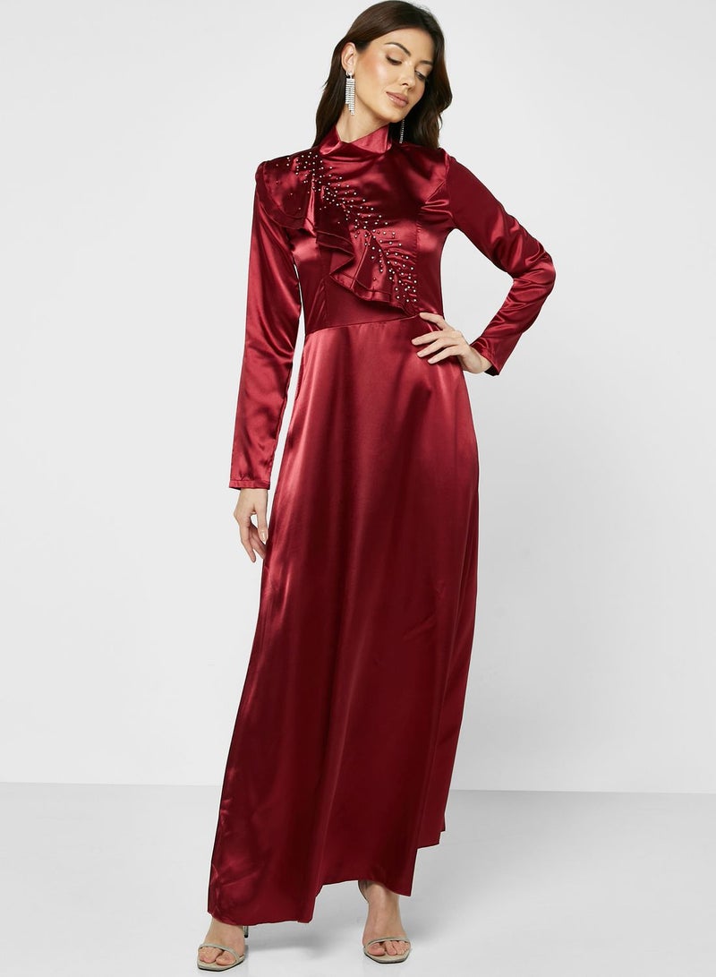 خزانة فستان بكشكش في الامام - Image 1