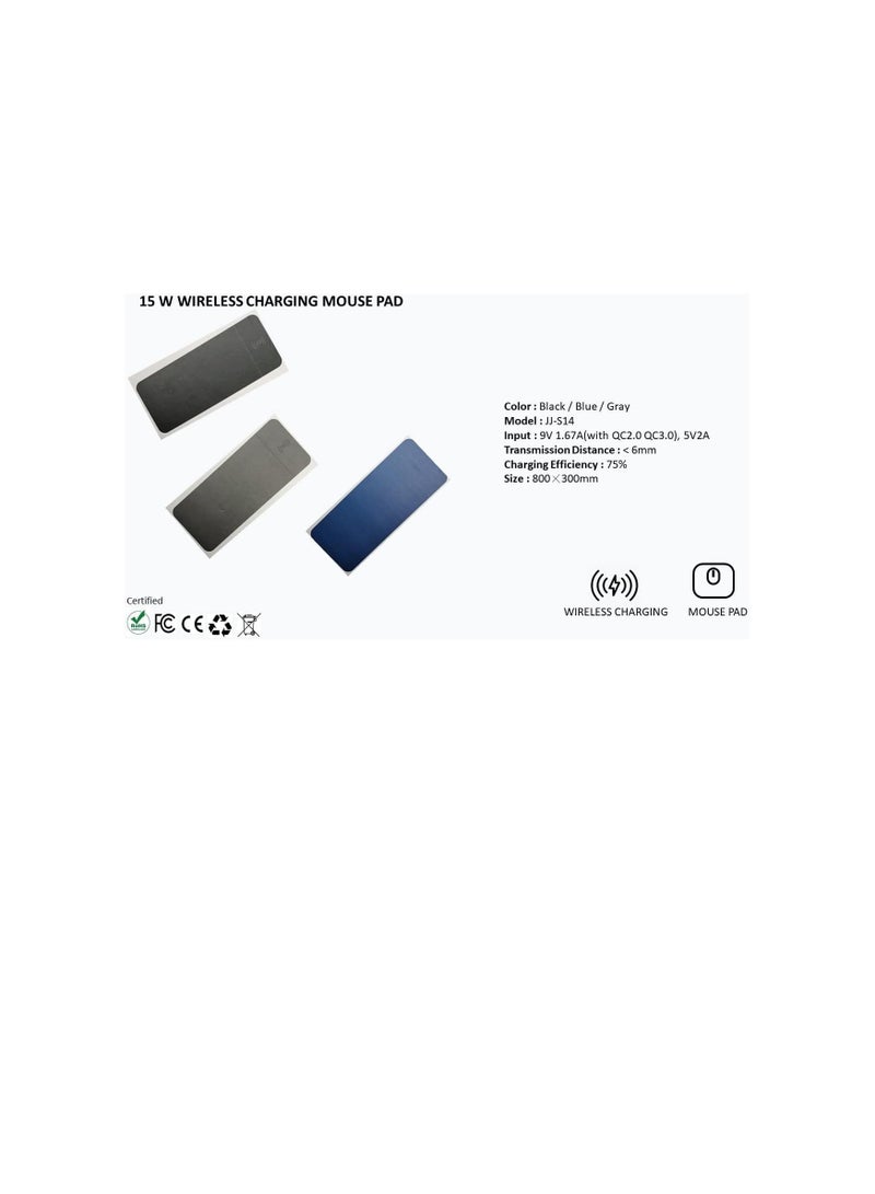 Cool Baby Fast Wireless Charging Mouse Pad - BLACK, 15 W - Image 2