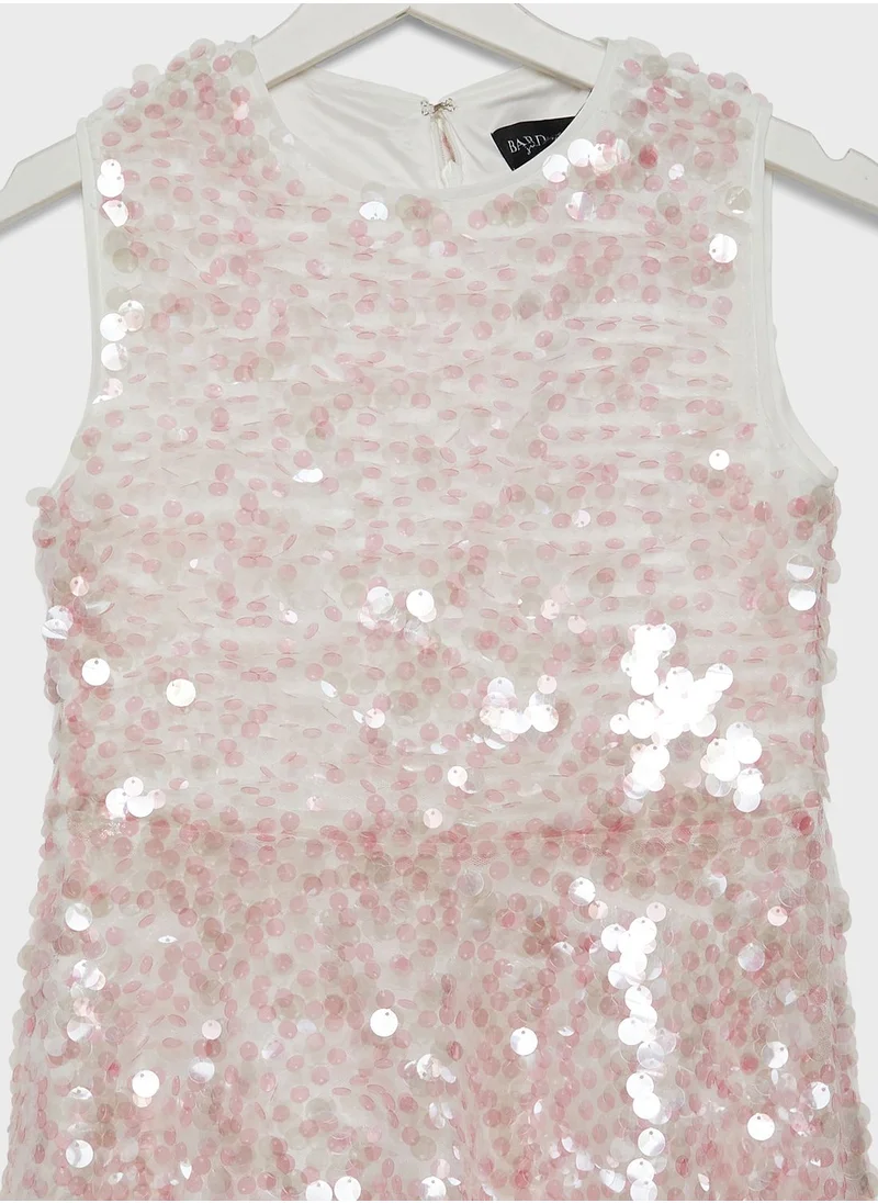 Bardot Junior Kids Prue Sparkle Dot Midi Dress