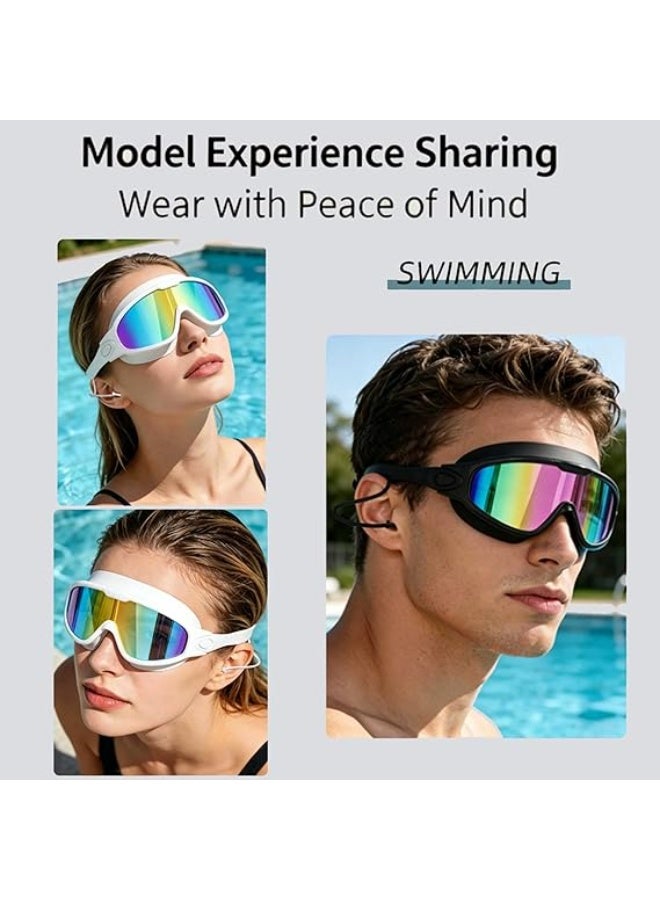 ATRJSZ 2 Pack Swim Goggles for Adults, Wide View Anti-Fog & UV Protection, No-Leak Swimming Goggles for Men, Women & Youth - Image 5