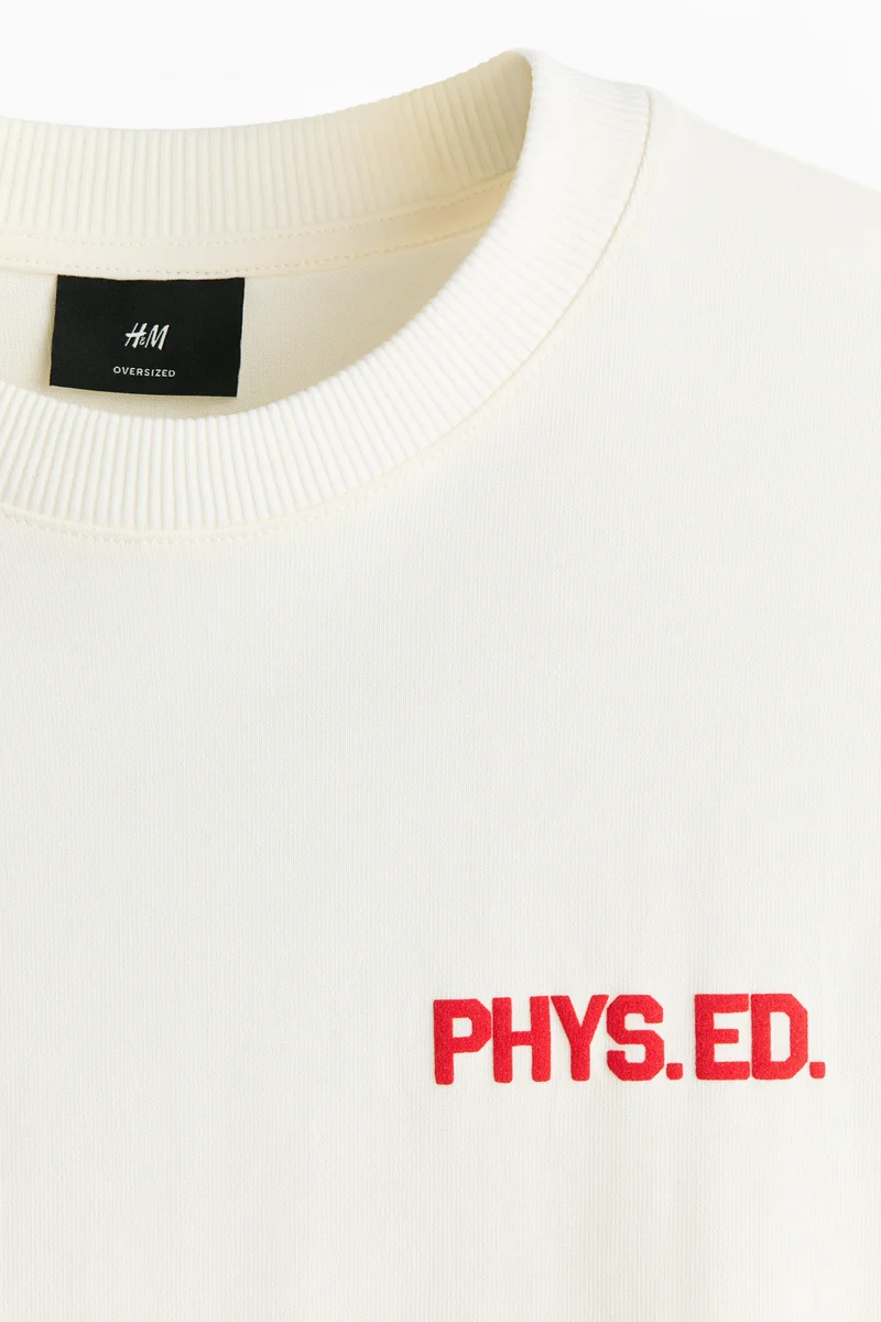 H&M  Oversized Fit Printed T-shirt for Men | Best Price UAE
