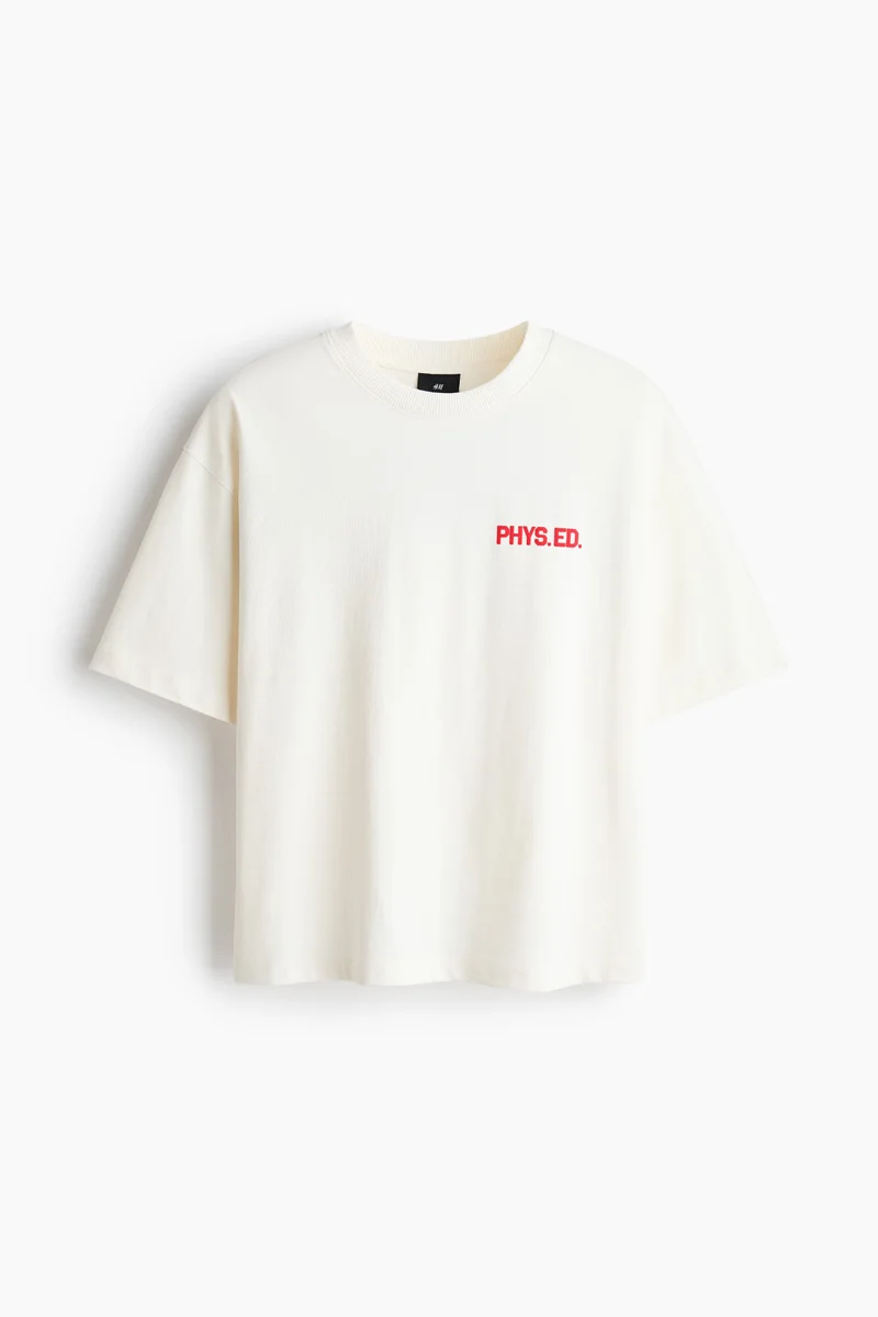 H&M  Oversized Fit Printed T-shirt for Men | Best Price UAE