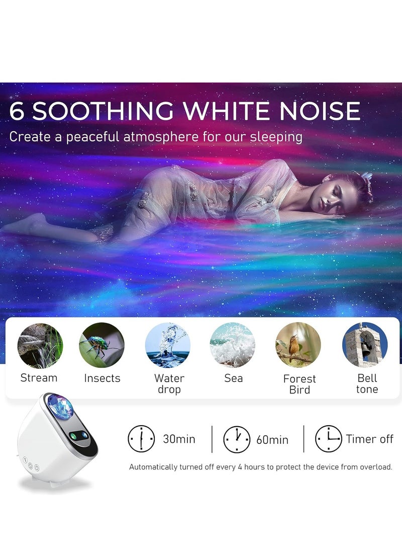 Galaxy Aurora Projector – 3-in-1 LED Northern Lights Star Projector with Bluetooth Speaker and White Noise  - Image 5