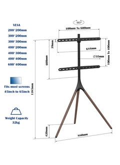Brateck Artistic Floor TV Stand for 45"-65" Inch TVs Beechwood Sturdy and Stylish  - Image 5