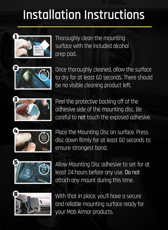 Mob Armor Rad Mount - Car Radio Dual Magnetic Mounting Kit for Handheld CB & VHF Radios Hand Mic Holder Microphone Bracket with Base - Image 4