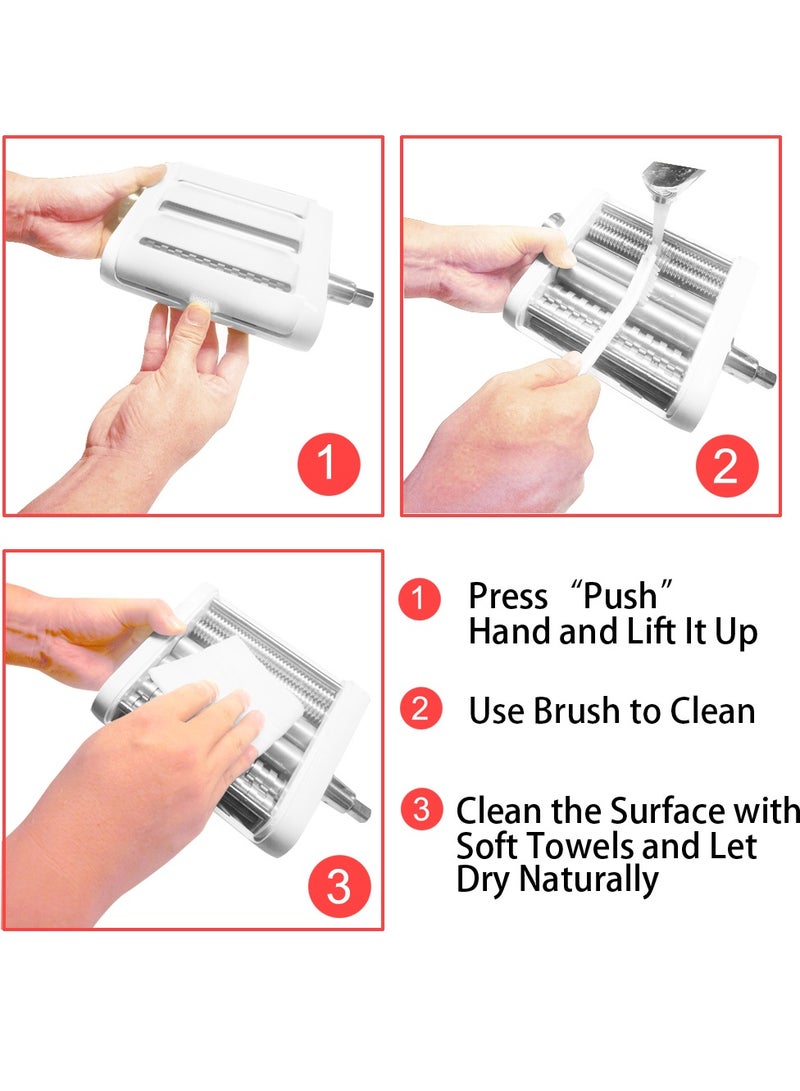 استيل واي فائدة نموذج يتعلق ثلاثة في واحد طبل آلة قطع مجموعة من الملحقات من المعكرونة صنع آلة ، والتي تنطبق على مساعدة عمودي خلاط المطبخ . - Image 3