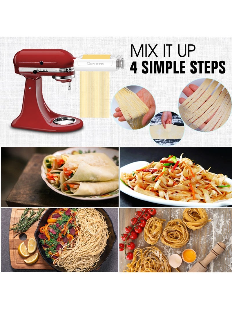 استيل واي فائدة نموذج يتعلق ثلاثة في واحد طبل آلة قطع مجموعة من الملحقات من المعكرونة صنع آلة ، والتي تنطبق على مساعدة عمودي خلاط المطبخ . - Image 4