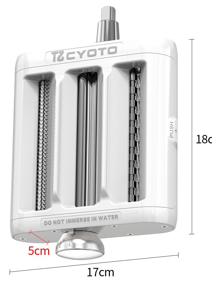 استيل واي فائدة نموذج يتعلق ثلاثة في واحد طبل آلة قطع مجموعة من الملحقات من المعكرونة صنع آلة ، والتي تنطبق على مساعدة عمودي خلاط المطبخ . - Image 2