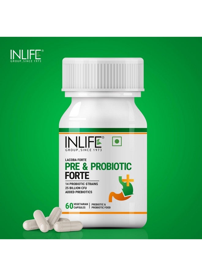 INLIFE Prebiotic and Probiotics Forte Supplement for Men & Women 25 billion CFU with 14 Strains | Digestion Gut & Immunity Health Supplement - 60 Vegetarian Capsules (2 Pack) - Image 4