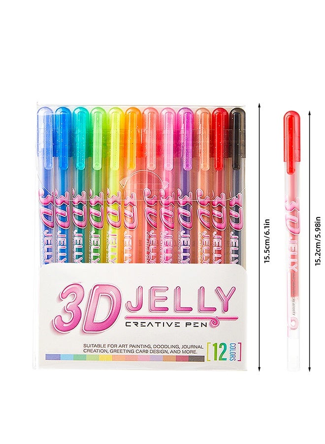 Photon مجموعة أقلام تلوين ثلاثية الأبعاد، ١٢ قلمًا متعدد الألوان، للرسم على الخشب والقماش والحجر والصخور، أدوات فنية يدوية الصنع - Image 2