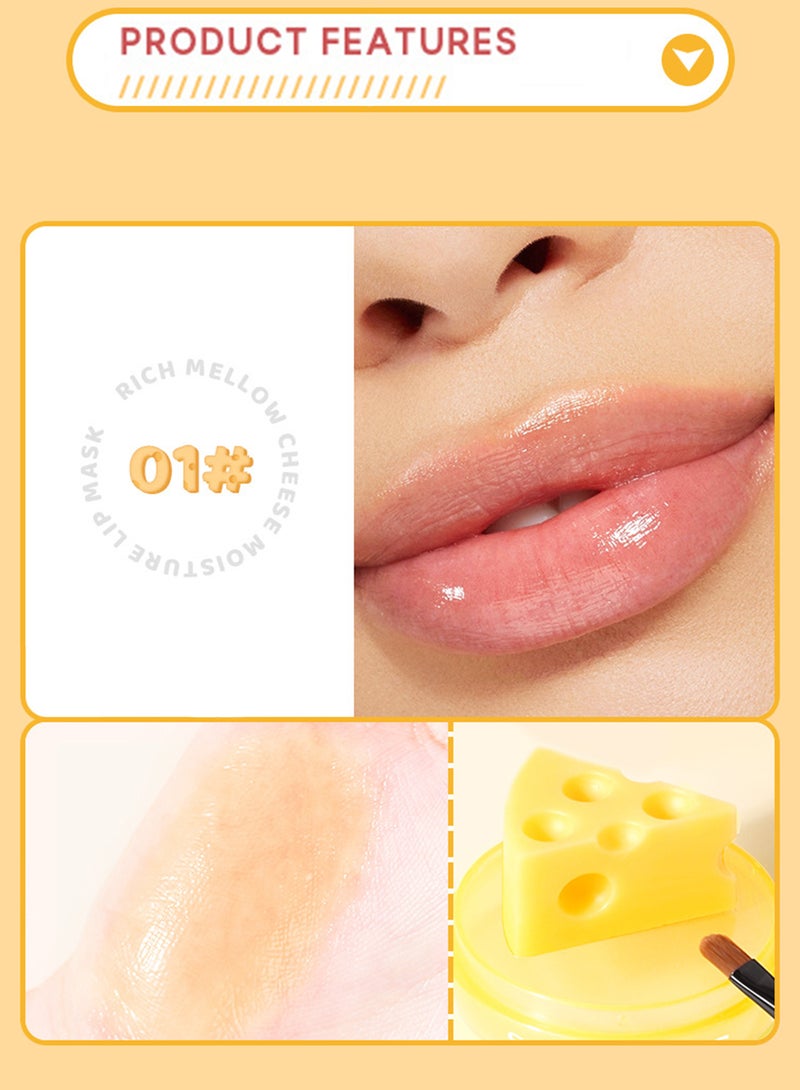 She Loves Cheese Moisture Lip Mask Rich Mellow Temperature Change Exfoliating Hydrating Nourishing Lightweight Lip Balm Daily Lip Makeup to Fade Lip Lines and Repair and Plump Lip for Women - Image 2
