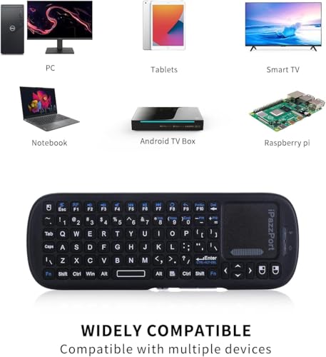 iPazzPort 2.4G Mini Wireless Keyboard with Touchpad Mouse Combo, Lightweight Portable Keyboard Controller, Compatible with Android TV Box/PC/Tablets/PS4/Raspberry Pi 3/HTPC KP-810-19S - Image 4