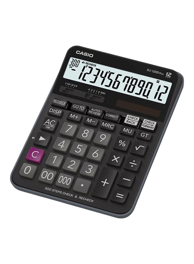 CASIO Plus Power Practical Calculator DJ-120DPLUS-WA-DPW Black - Image 1