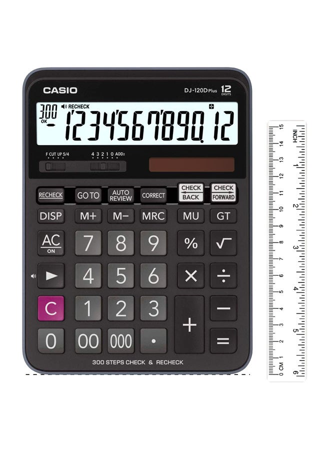 CASIO Plus Power Practical Calculator DJ-120DPLUS-WA-DPW Black - Image 3
