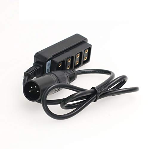 SZRMCC Anton-Bauer Battery 4 Pin XLR to 4 Port D tap P Tap Splitter Cable for ARRI RED/TVLOGIC Camera - Image 1