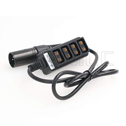 SZRMCC Anton-Bauer Battery 4 Pin XLR to 4 Port D tap P Tap Splitter Cable for ARRI RED/TVLOGIC Camera - Image 4