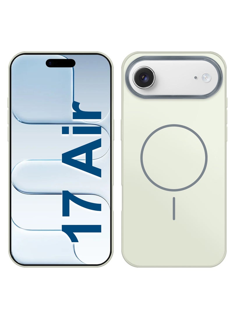Hard TPU Case Cover for Apple iPhone 17 Air - Full Edge Coverage - Anti-Fingerprint and Glossy - MagSafe Compatible - Off White - Image 1