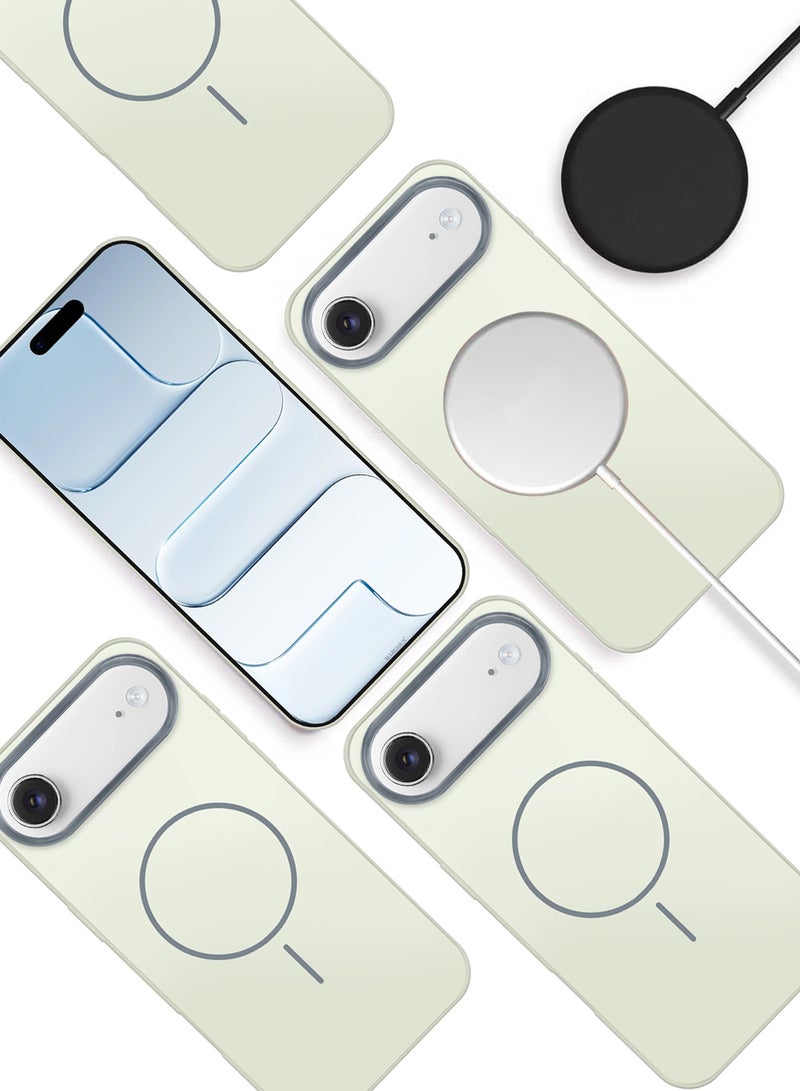 Hard TPU Case Cover for Apple iPhone 17 Air - Full Edge Coverage - Anti-Fingerprint and Glossy - MagSafe Compatible - Off White - Image 2