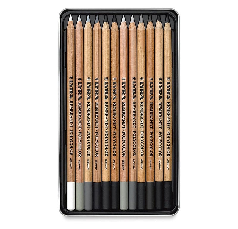Lyra Rembrandt Polycolor Art Pencils Set of 12 Pencils Assorted Greys 2001122